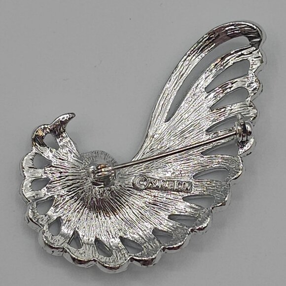 SarahCoventry "Evening Splendor" SilverTone Rhinestone Swirl Elegant Stmt Brooch - Picture 14 of 16